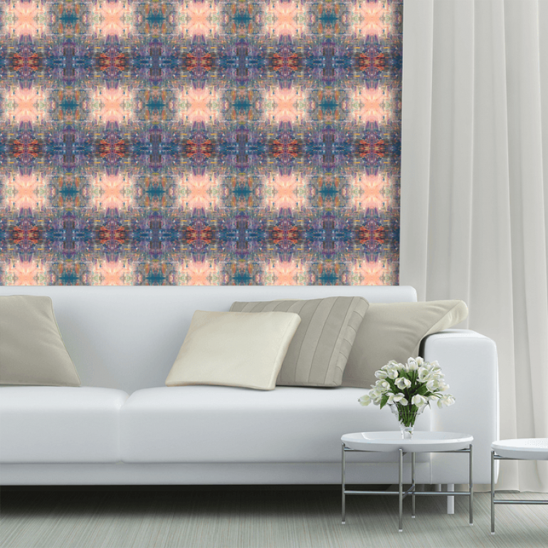 Behind Stars in Indigo Our rolls are 2 feet wide and length is customized according to -1